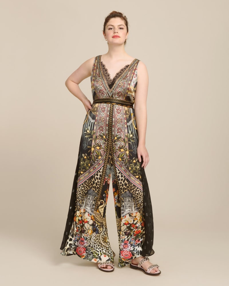 Jumpsuit with skirt godets sale